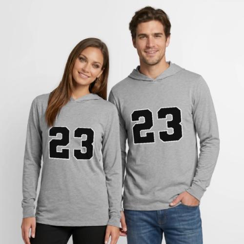 Varsity Number 23 Athletic Style - Unisex Long Sleeve Hoodie Shirt