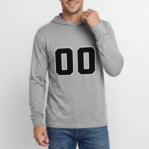 Varsity 00 Athletic Number Design - Unisex Long Sleeve Hoodie Shirt