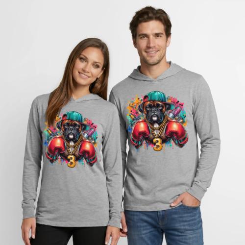 Boxer Dog Art - Unisex Long Sleeve Hoodie Shirt