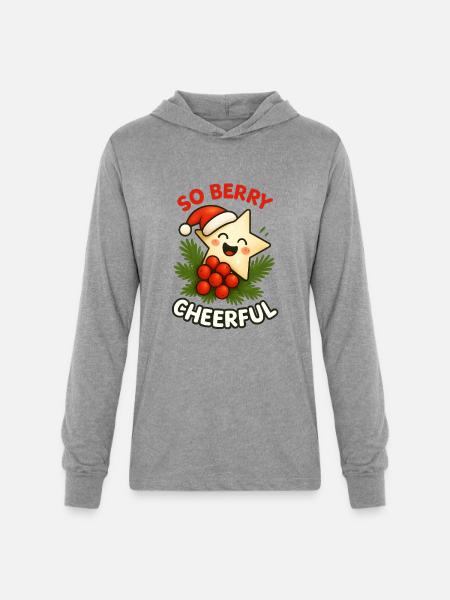 So Berry Cheerful - Unisex Long Sleeve Hoodie Shirt - heather grey