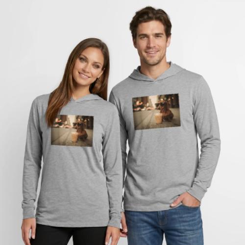 Funny Dachshund Iced Coffee Lover Tee - Unisex Long Sleeve Hoodie Shirt