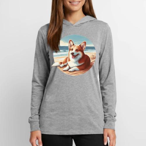 Cute Welsh Corgi Drawing - Unisex Long Sleeve Hoodie Shirt