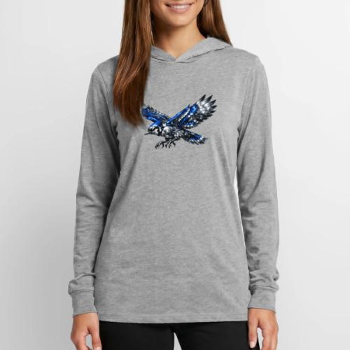 Silver Blue Jay Dive - Unisex Long Sleeve Hoodie Shirt