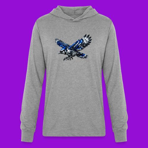Silver Blue Jay Dive - Unisex Long Sleeve Hoodie Shirt