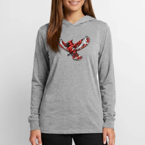 Cardinal in Flight - Unisex Long Sleeve Hoodie Shirt