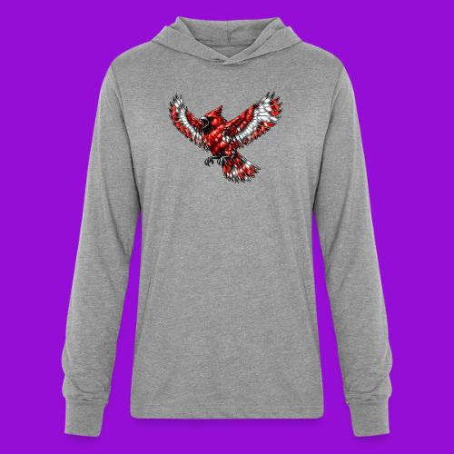 Cardinal in Flight - Unisex Long Sleeve Hoodie Shirt