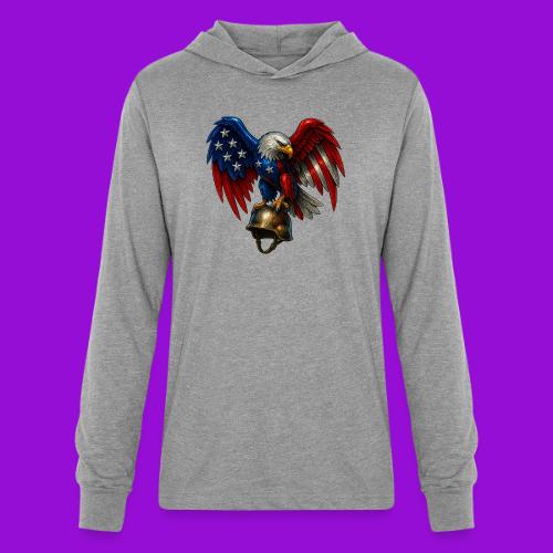 American Flag Bald Eagle - Helmet - Unisex Long Sleeve Hoodie Shirt