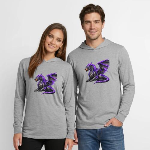 Neon Dragon at Rest - Unisex Long Sleeve Hoodie Shirt