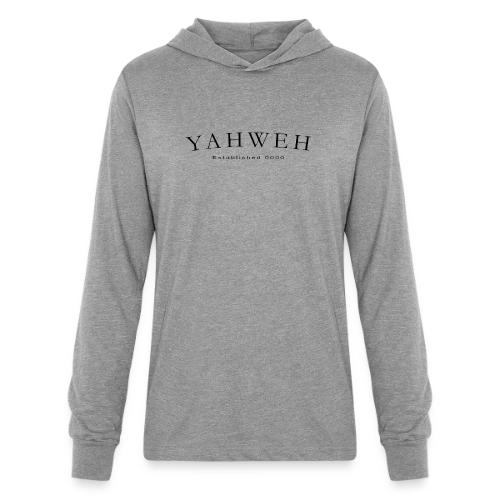 Yahweh Established 0000 in black - Unisex Long Sleeve Hoodie Shirt