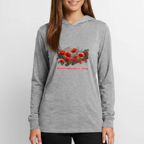 Remembrance Day with poppies - Unisex Long Sleeve Hoodie Shirt