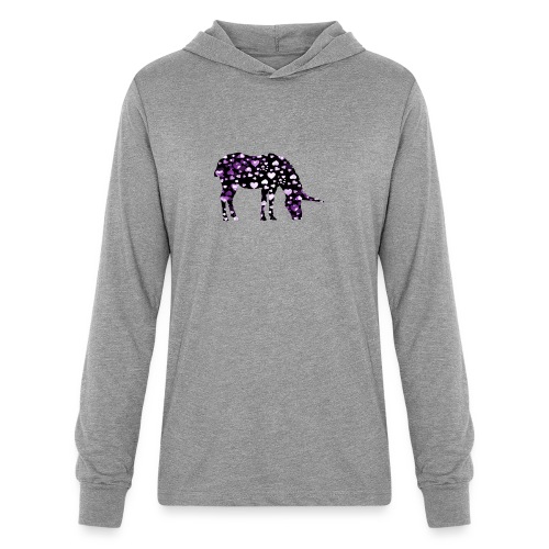 Unicorn Hearts purple - Unisex Long Sleeve Hoodie Shirt