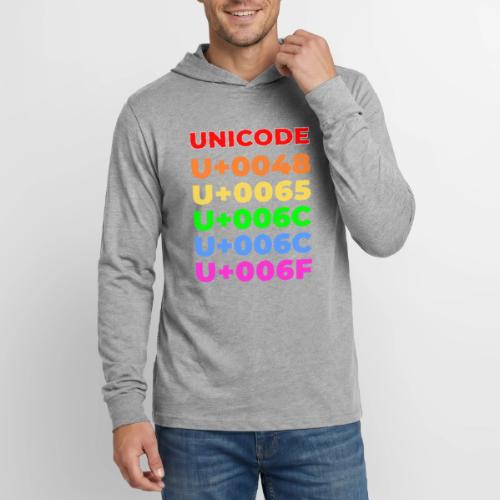 Hello, in unicode - Unisex Long Sleeve Hoodie Shirt