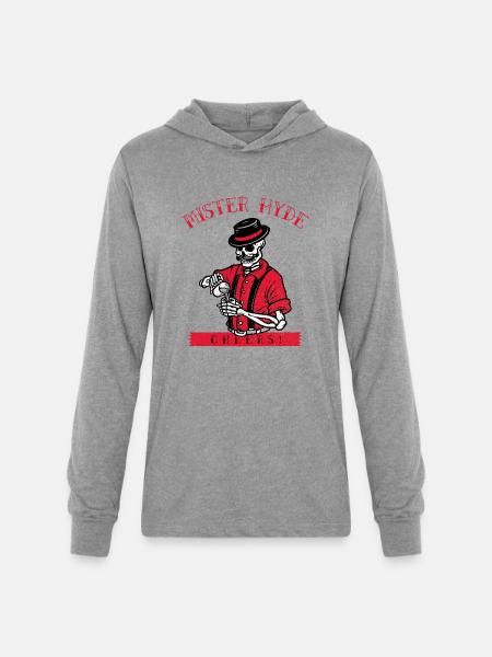 Mister Hyde - Unisex Long Sleeve Hoodie Shirt - heather grey