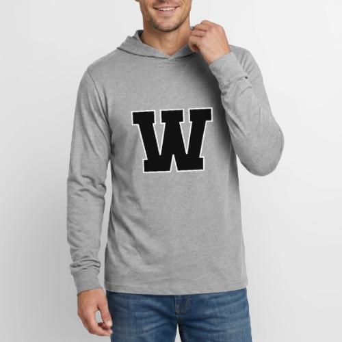 Varsity Letter W Collegiate Font Design - Unisex Long Sleeve Hoodie Shirt