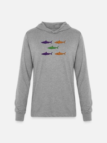 Sharks - Unisex Long Sleeve Hoodie Shirt - heather grey