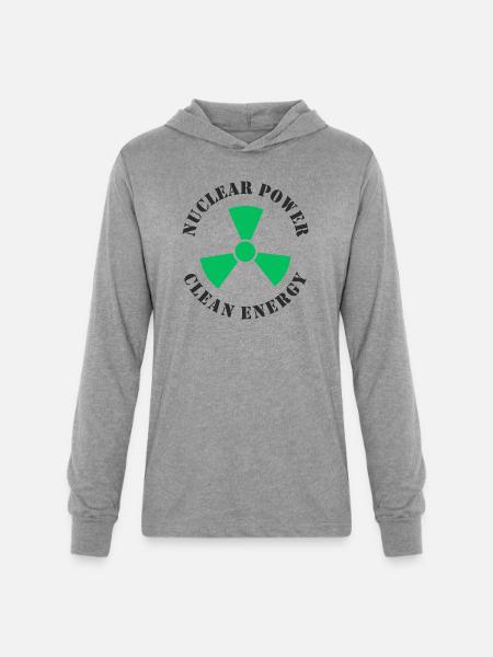 Nuclear Power Clean Energy - Unisex Long Sleeve Hoodie Shirt - heather grey