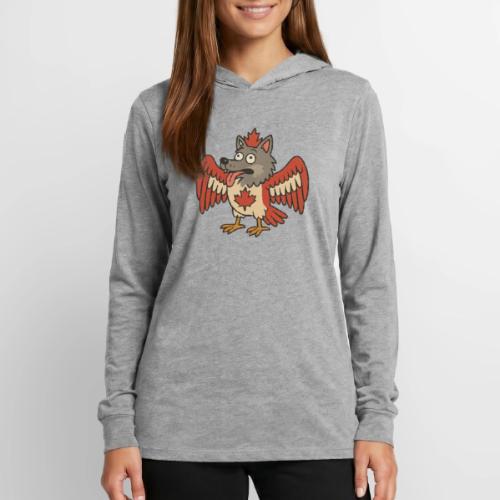 Maple-Mad Wolfbird – Quirky Canadian Creature - Unisex Long Sleeve Hoodie Shirt