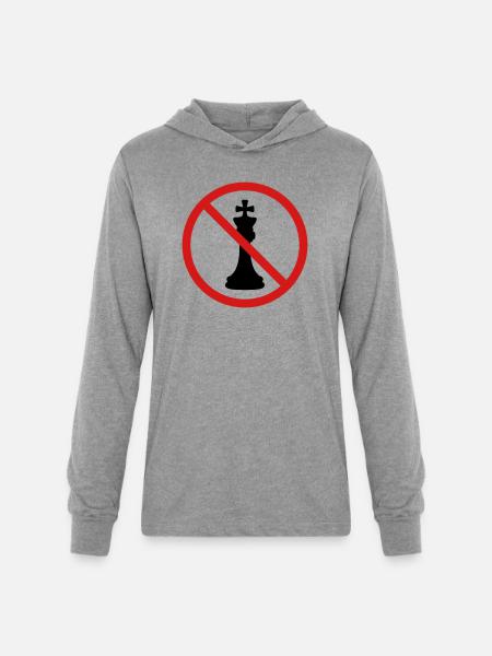 No Chess King - Unisex Long Sleeve Hoodie Shirt - heather grey