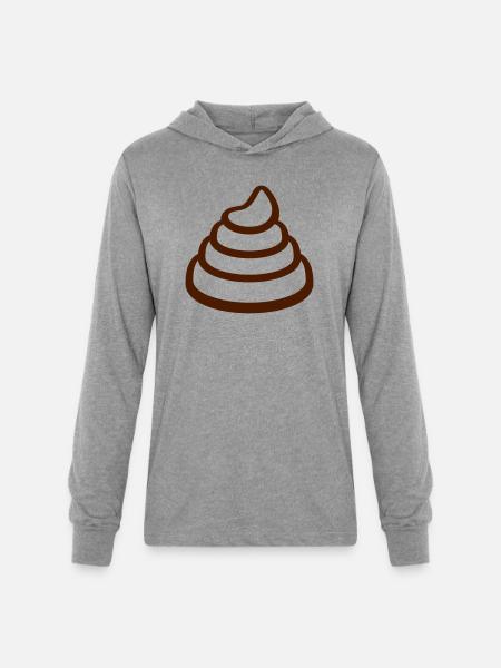 Disgusting big poop pile - Unisex Long Sleeve Hoodie Shirt - heather grey