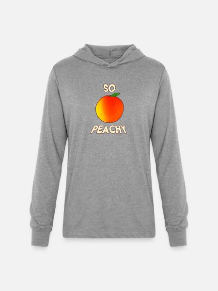 So Peachy - Unisex Long Sleeve Hoodie Shirt - heather grey