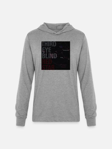 Red Star - Unisex Long Sleeve Hoodie Shirt - heather grey