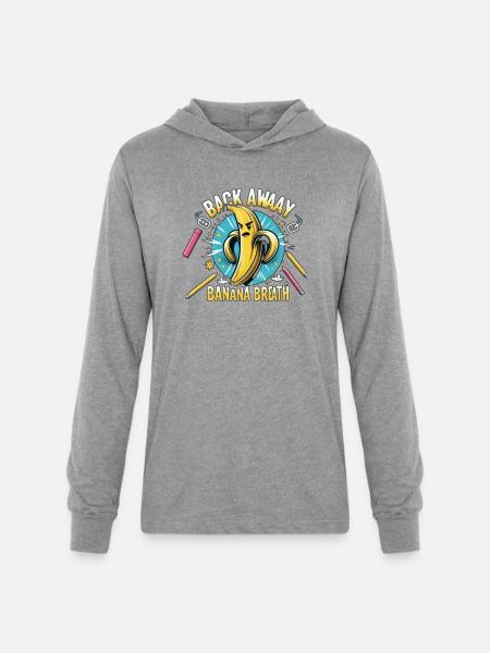Back Away Banana Breath - Unisex Long Sleeve Hoodie Shirt - heather grey