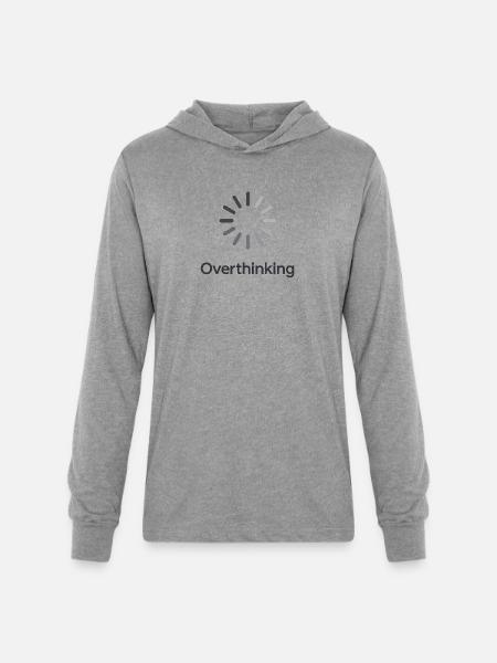 Overthinking Loading - Unisex Long Sleeve Hoodie Shirt - heather grey