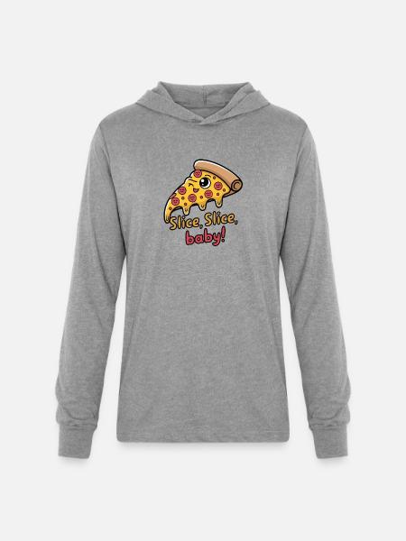 Slice Slice Baby - Unisex Long Sleeve Hoodie Shirt - heather grey