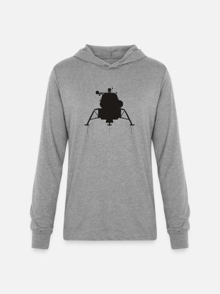 Lunar Module - Unisex Long Sleeve Hoodie Shirt - heather grey