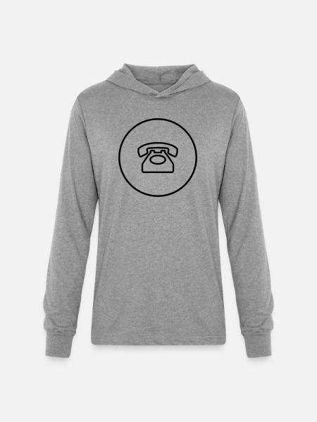 phone - Unisex Long Sleeve Hoodie Shirt - heather grey