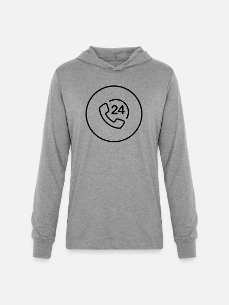 phone - Unisex Long Sleeve Hoodie Shirt - heather grey
