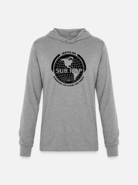 subpop - Unisex Long Sleeve Hoodie Shirt - heather grey