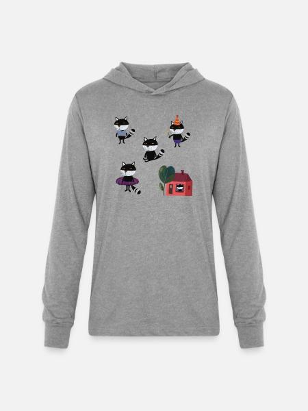 Funny Cats - Unisex Long Sleeve Hoodie Shirt - heather grey