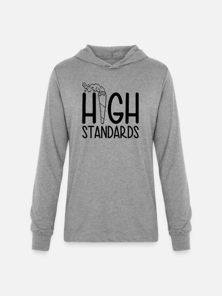High Standards - Unisex Long Sleeve Hoodie Shirt - heather grey