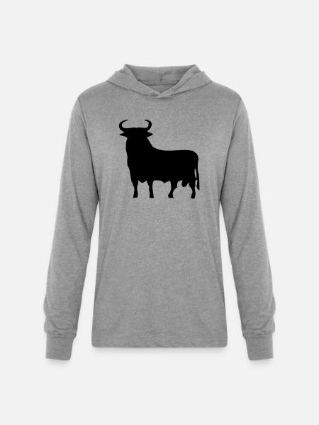 Spanish Bull - Unisex Long Sleeve Hoodie Shirt - heather grey