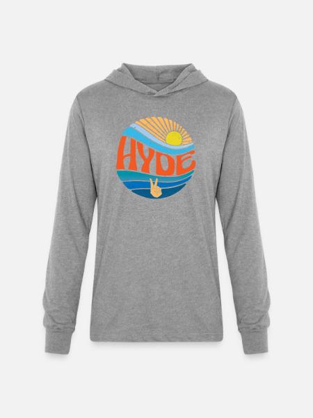 Hyde Shirt Vintage Sunset Hyde Groovy Tie Dye - Unisex Long Sleeve Hoodie Shirt - heather grey