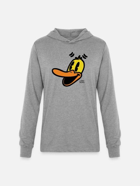 Lucky Ducky - Unisex Long Sleeve Hoodie Shirt - heather grey