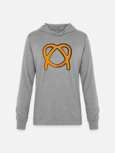Pretzel - Unisex Long Sleeve Hoodie Shirt - heather grey