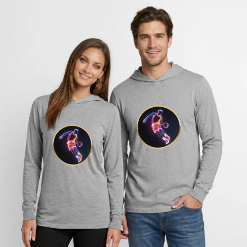 Neon Basketball Player - Unisex Long Sleeve Hoodie Shirt