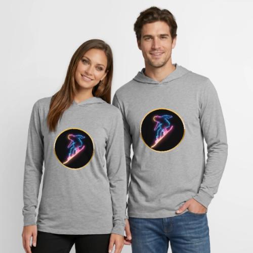 Snowboarding: Neon Snow Drift - Unisex Long Sleeve Hoodie Shirt