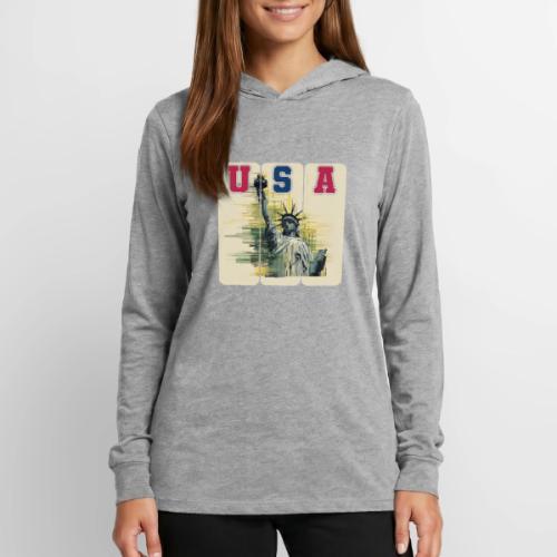 Art illustration of the Statue of Liberty - Unisex Long Sleeve Hoodie Shirt