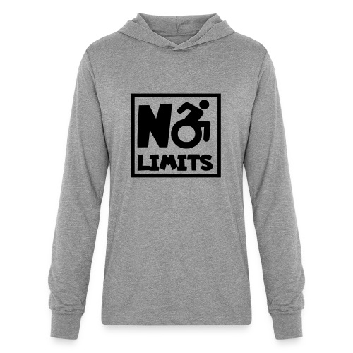 No limits for this wheelchair user. Humor * - Unisex Long Sleeve Hoodie Shirt