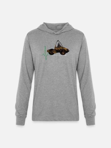 The Grim Roller - Unisex Long Sleeve Hoodie Shirt - heather grey