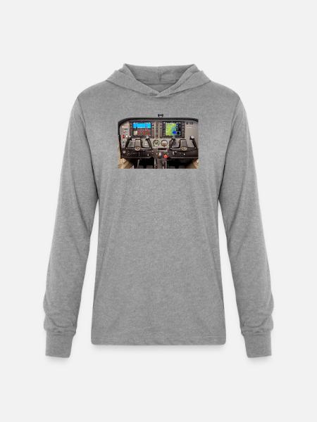 Dual Screen Flight Deck - Unisex Long Sleeve Hoodie Shirt - heather grey
