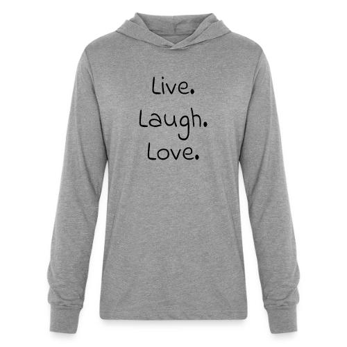 Smoon City_Live laugh love Black - Unisex Long Sleeve Hoodie Shirt