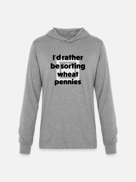 Coin Collector Numismatist - Unisex Long Sleeve Hoodie Shirt - heather grey
