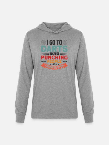 Darts Dart Player - Unisex Long Sleeve Hoodie Shirt - heather grey
