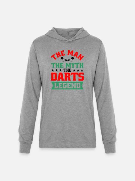 Darts Dart Player - Unisex Long Sleeve Hoodie Shirt - heather grey