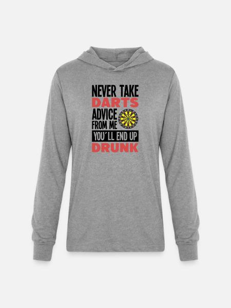 Darts Dart Player - Unisex Long Sleeve Hoodie Shirt - heather grey