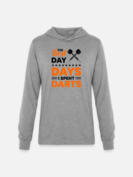 Darts Dart Player - Unisex Long Sleeve Hoodie Shirt - heather grey